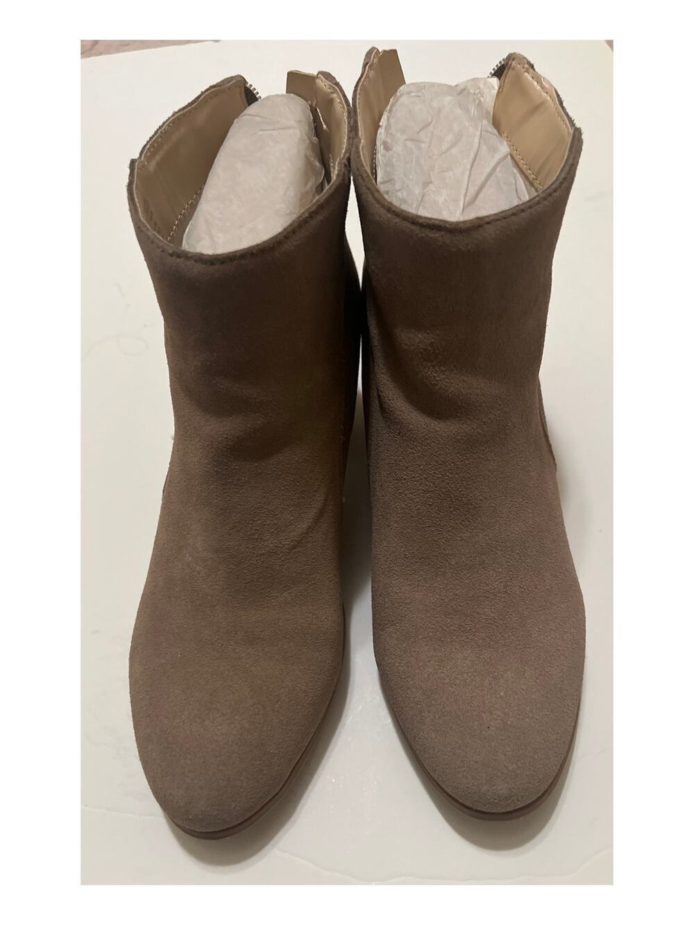 Sole Society Suede Ankle Booties Taupe Size 8.5
